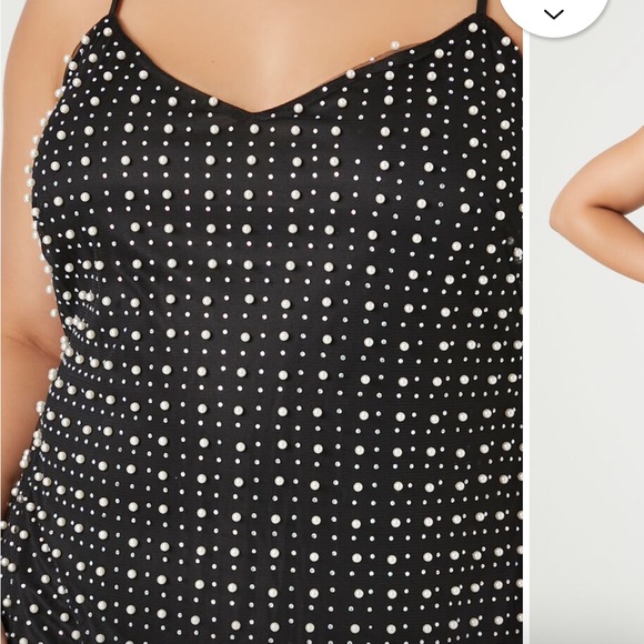 Pearl & Sequin Mesh Mini Dress - Picture 3 of 5